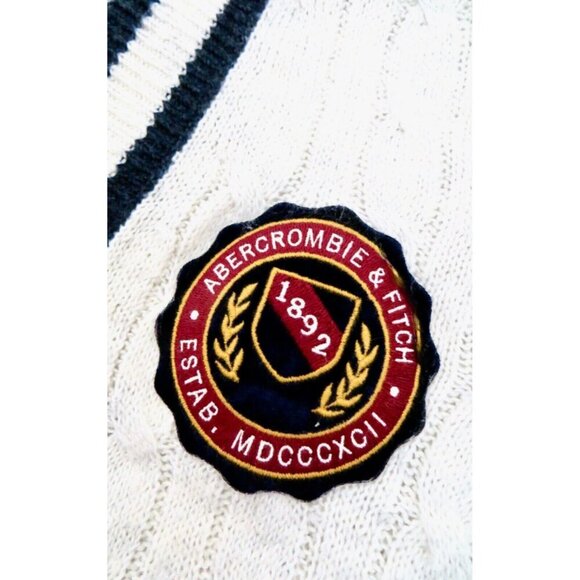 Vintage ABERCROMBIE & FITCH Cable Knit Cardigan Sweater SZ XS - Picture 5 of 7